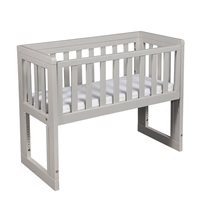 Troll bedside crib Oslo, soft grey