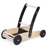 Inovi lära-gå-vagn stabil, svart/rosa